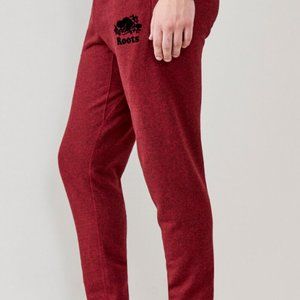 Roots Contrast Cooper Slim Red Sweatpants Size Medium